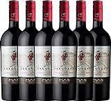 VINELLO 6er Weinpaket Rotwein - Ribet Red Cabernet Sauvignon Merlot 2020 - Arrogant Frog mit VINELLO.weinausgießer | 6 x 0,75 L