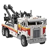 ELETRILY Technologie Truck Tow Building Blocks Set für Erwachsene, 2467 Teile Trucks mit 5 Motoren, MOC-85025, 2.4G RC Freightliner FLA Wrecker Truck Model Bricks Kit, Kompatibel mit Leg