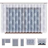 Promag Jacquard Gardinen mit Kräuselband Transparent in Weiß Fenster Vorhang (HxB) 160 x 400 cm- Ohne Bohren - Pflegeleicht | Oeko-TEX® Standard 100 Zertifizierung | Hergestellt in EU