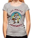 Los Pollos Hermanos Damen T-Shirt grau-meliert S