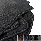 moto-MOLTICO Premium Auto Velours Autoteppiche Schwarz Automatten passend für Honda Civic II III 1980-1988 - Schw