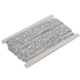 Caiqinlen DIY Sticker Mesh Zubehör, Silber Trim 1cm 10 Yard zum Dekorieren von Kleidersäck