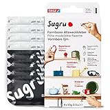 Sugru by tesa - Formbarer Allzweckkleber, 8er-Pack, 8 x 3,5 g, Schwarz & Weiß - vielseitige Klebeknete - zum Dekorieren, Kleben, Reparieren und für kreative DIY-Anwendung