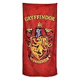 Elbenwald Harry Potter Strandtuch mit Gryffindor Häuser-Wappen Motiv 90x180