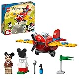 LEGO 10772 Mickey and Friends Mickys Propellerflugzeug, Micky Maus Flugzeug Spielzeug zum Bauen für Kleinkinder ab 4 J