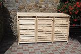 Promadino Mülltonnenbox Vario III für 3 Tonnen, N