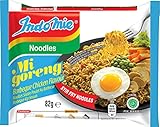 INDOMIE Instantnudeln Mi Goreng BBQ Chicken, aus Indonesien, schnelle, einfache Zubereitung – 82 g