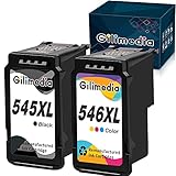 Gilimedia PG-545XL CL-546XL Remanufactured für Canon 545XL 546XL Multipack Druckerpatronen für Canon Pixma MX495 TS3150 TS3350 iP2850 TR4550 TR4551 MG2555S MG2950 MG2550S(1 Schwarz, 1 Farbe)