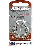 Rayovac 6 Hörgerätebatterien Nr. 312 Zink Air Extra Advanced 180 mAh - 6er Blister (Nr. 312 Extra Advanced 6er Blister, 1x)