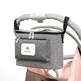 auvstar Kinderwagen Organizer,Buggy Kinderwagentasche, Universale Baby Aufbewahrungstasche mit Reißverschluss Großer Stauraum,Großer Stauraum Buggy Organizer für Spielzeug (Lenkertasche)