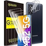 QULLOO Panzerglas Schutzfolie Kompatibel mit Samsung Galaxy M52 5G [3 Stück] + Kamera Panzerglas [3 Stück], 9H Härte Schutzfolie HD Displayschutzfolie Anti-Kratzen Panzerg