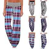 PMJAdd8s4 Freizeithose Damen Jogginghose Damen Winter Damen High Waist Printed Pants Yogahose Mit Weitem Bein Freizeithose Outdoor Jogginghose Sporthose Mit Taschen D