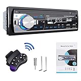 RDS Autoradio Bluetooth Freisprecheinrichtung, Lifelf Radio Stereo 4 x 65W 1 DIN Autoradio-Empfänger mit MP3-Player WMA FM Fernbedienung, Zwei USB-Anschlüsse, Unterstützung für iOS,