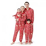 XIANTU Pyjama-Set, Weihnachten, Familien-Pyjama, Weihnachten, Pyjama, Pyjama, Nachtwäsche, Set mit Kapuze, One-Piece, Mom, 36