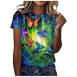 t-Shirts für Damen v Ausschnitt Damen Y2K Kurzarm-T-Shirt Teenager Mädchen Fairy Grunge Ästhetische Shirts Crop Top Spitze Vintage Slim Fit Tops Casual Streetw