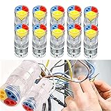 10 STÜCKE Universalanschlussklemme, Push-in-Leiterklemmenblockkabel, 2 in 4 Out/3 in 6 Out Compact-Draht-Steckverbinder, steckbare Led-Draht-Steckverbinder (3 in 6 Out)