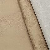 STOFFKONTOR Microfaser Polsterstoff Möbelstoff Vintage Lederoptik Stoff - Meterware - für Polsterarbeiten (Beige)