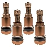C CARBONADO 4 Stück 11,3mm Aluventil X1 Series Brown Edition PKW Universal Ventil Felgenventile Braun Metallventil L