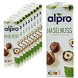 Alpro - 10er Pack Haselnussdrink Original 1 Liter - Hazelnut Haselnuss Nuss Drink 100 % p