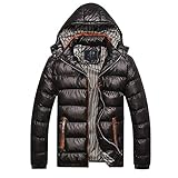 MITCOWBOYS Herren Übergangsjacke Mit Kapuze Steppjacke Schwarz Kapuzenjacke Baumwolle Daunenjacke Übergrösse Funktionsjacke Leicht Sweatjacke Winter Jacke Daunen Softshelljacke Freizeitjack