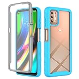 Kompatibel mit Motorola Moto G9 Plus Hülle Schutzhülle 360 Grad Stoßfest Transparent TPU Bumper Case Rugged Silikon Schutzhülle Cover Handyhülle für Moto G9 Plus -2