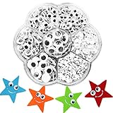 Wendergo 600 Stück Selbstklebende Wackelaugen Runde Schwarz Weiß 4mm -12mm Puppe Augen Mobile Augen ​für DIY Scrapbooking Spielzeuge Bastel Zubehör (Verschiedene Größen)