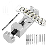 Dadabig 1 Kit Uhrmacherwerkzeug Uhrenarmband Strap Kettenbolzen Remover Uhrmacherwerkzeug Reparatur Entferner Profi Set mit Stiftausdrücker für Uhrmacher Armband Kürzen Werkzeug 3 Extra Pins S
