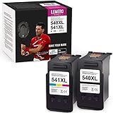 LEMERO UEXPECT Kompatibel Canon PG-540XL CL-541XL Druckerpatrone für Canon Pixma TS5150 MX395 MX455 MG4250 MG3550 MG3650 MG3150 MG3250 MX375 Drucker (Schwarz/Farbe)
