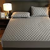 BAJIN Matratzen-Bett-Schoner mit Spannumrandung | Auch für Boxspring-Betten und Wasser-Betten geeignet | Microfaser | 100% Polyester | Matratzen-Auflage,180x200+15