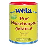 Wela Fleischsuppe gekörnt 'Pur' 1kg delikat ausgeprägter Bouillon-Geschmack. Ideal als bekömmliche Trinkbrühe oder Suppendrink