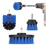 bürstenaufsatz bohrmaschine Set 3 stück,Drill Brush kit,Scrubber Reinigung kit 2/3.5/4,akkub