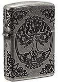 Zippo Tree of Life - Flower of Life - 29670 - Choice Collection 2018-60004303 - Suggested Retail: Euro 139,95, Silber, S