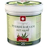 SwissMedicus Pferdebalsam mit Hanf wärmend - Massage creme für Muskeln und Bänder - ideal für Sportler - natürliche Pflanzenextrakte - alltäglicher Gebrauch - 500