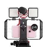 Ulanzi U-Rig Pro, Smartphone-Video-Rig, Filmemach-Hülle, Telefon-Video-Stabilisator-Griff, Stativhalterung für Videomachen, Filmemacher, Videomacher für iPhone X 8 Plus, Samsung