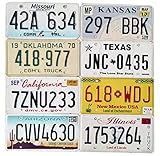 8 Kennzeichen SET // Original USA Nummernschilder Route 66 SET Missouri Oklahoma California Arizona Kansas Texas New Mexico USA Illinois // Auto - Schilder , US L