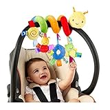 BSTiltion Babyschale Spielzeug, Baby Activity-Spirale Kette Kinderwagen Spielzeug Mädchen Junge Spirale Kinderwagenkette mit Klingelglocke zum Aufhängen an Kinderwagen, Babyschale, Kinderbett, B