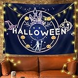 YYRAIN Halloween Wandteppich Polyester Antifouling Wandbehang Bankett Wanddekoration Hängetuch Wohnzimmer Schlafzimmer Hängebild 59x39 Inch{W150xH100cm}