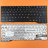 kompatibel für Fujitsu Lifebook E544 Tastatur - Farbe: Schwarz - mit Schwarz Rahmen Deutsches Tastaturlay