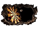 3D Wandtattoo Sport Dart Pfeil Dartscheibe Bild selbstklebend Wandbild sticker Wohnzimmer Wand Aufkleber 11H1018, Wandbild Größe F:ca. 140cmx82