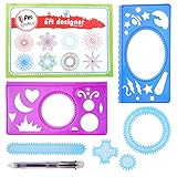 Kinder Zeichnung Malerei Lineal Set Vorlage Lineal Kunst Malerei Malerei Spiral Design Interlocking Zahnräder Zeichnung Spielzeug Set für Kinder Baby