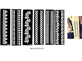 Aktion! Tattoo Schablone Vorlage Armbänder Tattoo für Henna Tattoo Glitter Tattoo und Airbrush Tattoo 6 Sheet S