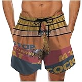 Honestyi Herren Kurze Truthahn drucken mit Druck Männer Größen Kordelzug Bedruckte Strandarbeit lässige Hosen Shorts Hosen Badehose Block Swim Shorts B