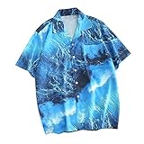 Trend Hemd Strandhemd Herren Hawaiihemd Harajuku-Stil Krawatte Färben 3D Gedruckt Regenbogen Muster Kurzarm Aloha Freizeit Hemd Button Down Graphic Hemden Shirts Urlaub Hemd Freizeit Reise Party H