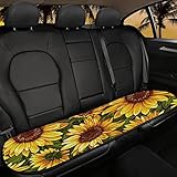 Jeiento Sonnenblumen-bedrucktes Autositzkissen, bequemer Sitzschutz (127 x 48 cm), 1 Stück, Auto-Innenschutz, universell passend fü