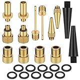 Fahrrad Adapter Ventiladapter SV AV DV Französisches Ventil Fahrradventil Adapter Ventiladapter Set Verwendung Als Aufblasbare Ventilkomponenten Fahrräder Basketbälle Fußbälle Schwimmrunden Usw(24 st)
