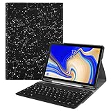 Fintie Tastatur Hülle für Samsung Galaxy Tab S4 T830 / T835 (10.5 Zoll) 2018 Tablet-PC - Ultradünn Schutzhülle mit magnetisch Abnehmbarer drahtloser Deutscher Bluetooth Tastatur, Sternb