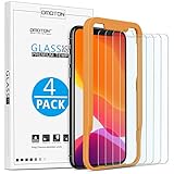 OMOTON [4 Stück Schutzfolie kompatible mit iPhone 11 Pro/iPhone XS/iPhone X. Mit Positionierhilfe [9H Härte], [Anti-Kratzen], [Anti-Öl], [Anti-Bläschen]