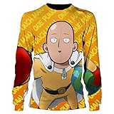 ltczls One Punch-Man Herren Pullover Hoodie Winterjacken Kapuzen-Sweatshirt Outwear Dicke warme Mäntel-H_M