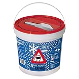 Streugut Winter I Streugranulat 10 kg Eimer + Schaufel I Streusalz Alternativen I Umweltschonend + Tierfreundlich I Wiederverwendbar zur Bodenverbesserung
