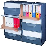 karton-billiger Archivbox für Ordner mit Frontklappe für bis zu 6 Ordner 10 Stück